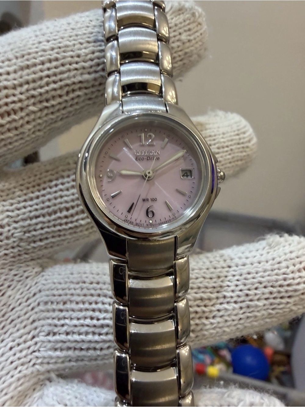 Citizen Eco-Drive Women Watch EW1170-51X Pink Dial Silhouette Solar Stainless
